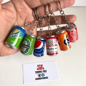 Soda Beer Can Keychain